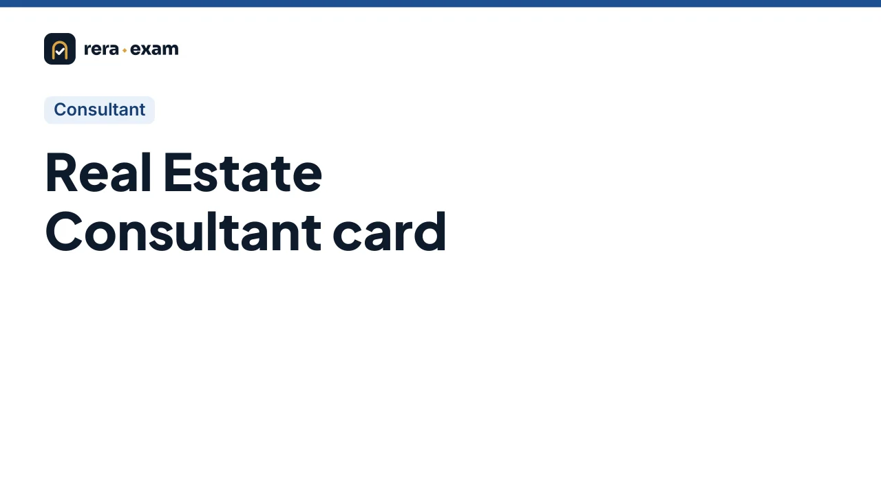 Real Estate Consultant card