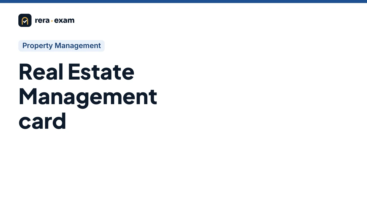 Real Estate Management card