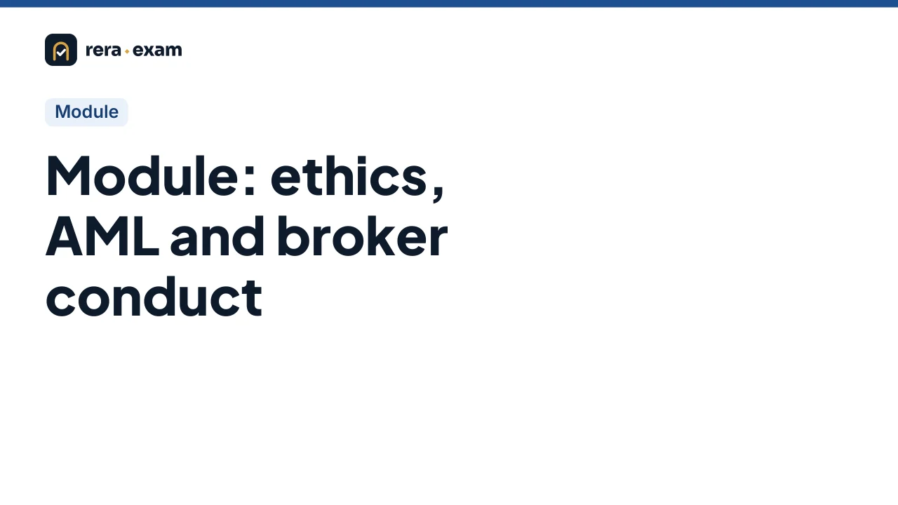 Course image Module: ethics, AML and broker conduct