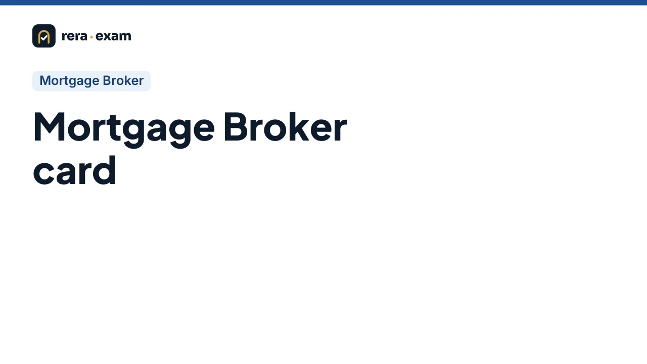Course image Mortgage Broker card