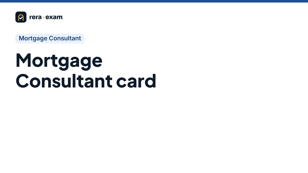 Mortgage Consultant card