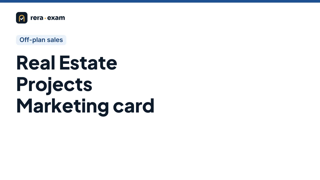 Real Estate Projects Marketing card